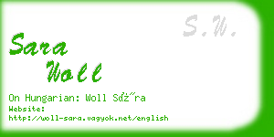 sara woll business card